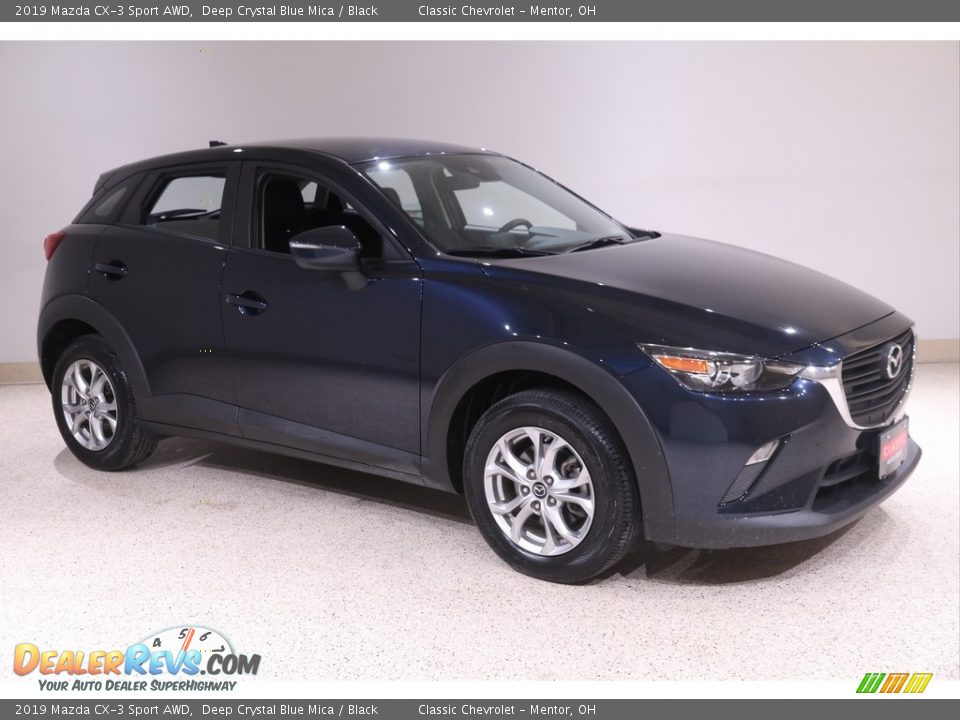 2019 Mazda CX-3 Sport AWD Deep Crystal Blue Mica / Black Photo #1