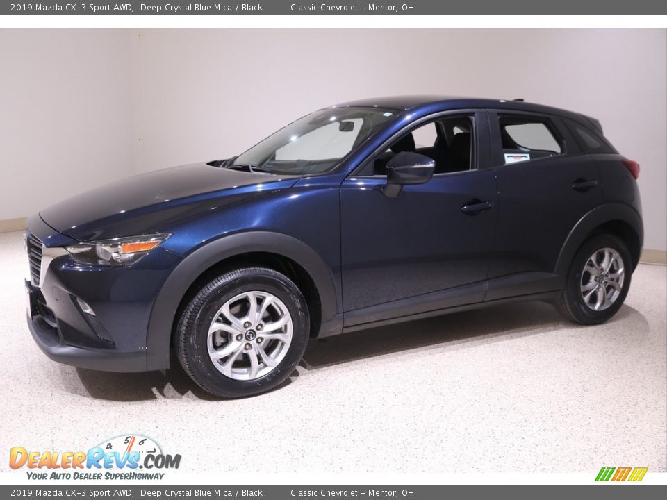 2019 Mazda CX-3 Sport AWD Deep Crystal Blue Mica / Black Photo #3