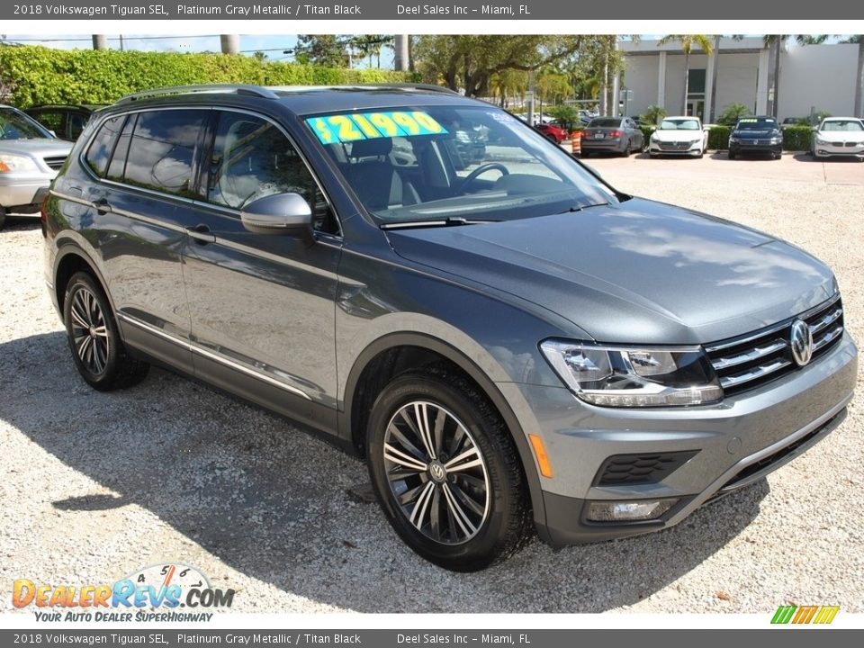 2018 Volkswagen Tiguan SEL Platinum Gray Metallic / Titan Black Photo #2