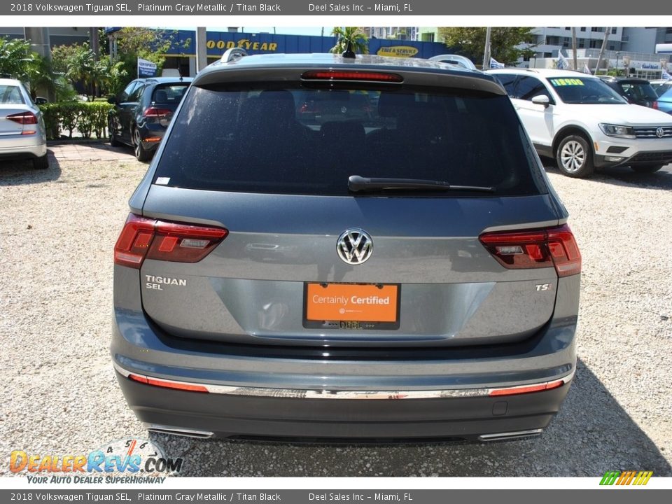 2018 Volkswagen Tiguan SEL Platinum Gray Metallic / Titan Black Photo #8