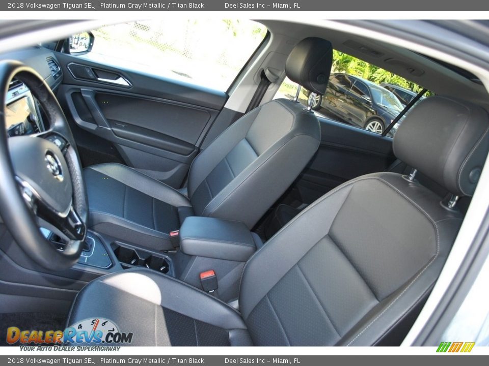 2018 Volkswagen Tiguan SEL Platinum Gray Metallic / Titan Black Photo #12