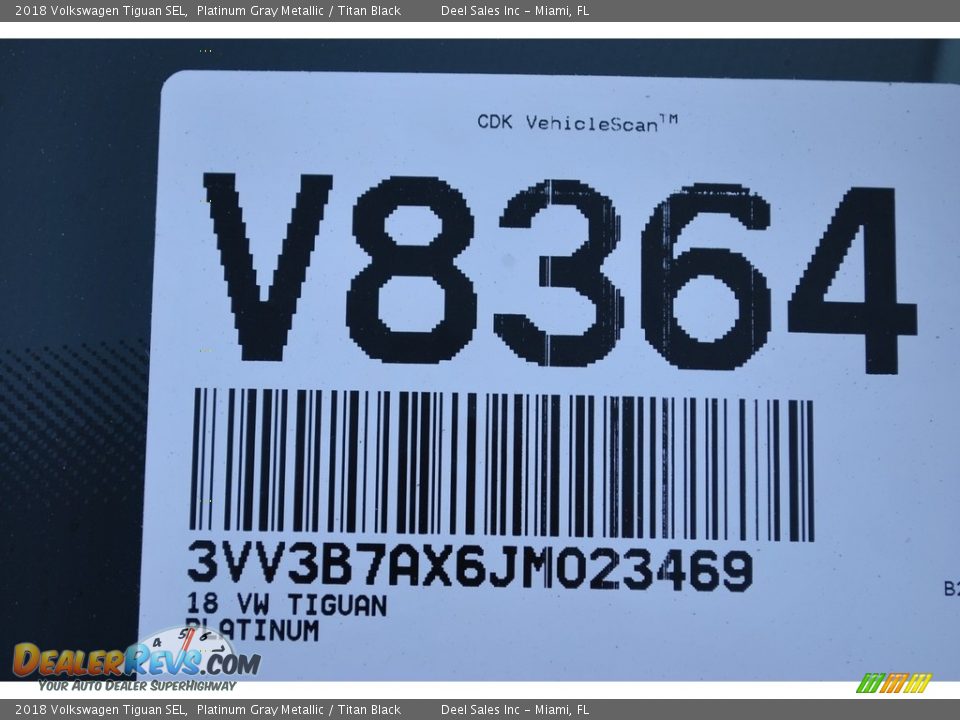 2018 Volkswagen Tiguan SEL Platinum Gray Metallic / Titan Black Photo #20