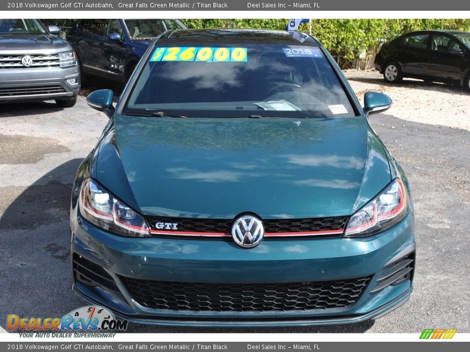 2018 Volkswagen Golf GTI Autobahn Great Falls Green Metallic / Titan Black Photo #3