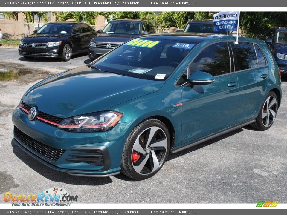 Great Falls Green Metallic 2018 Volkswagen Golf GTI Autobahn Photo #4