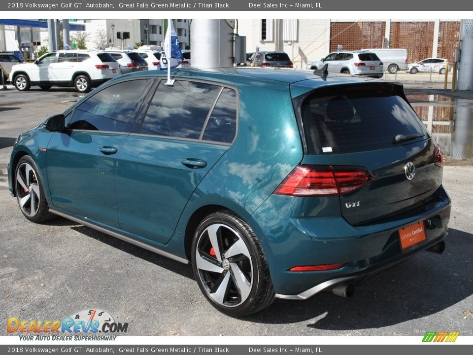 2018 Volkswagen Golf GTI Autobahn Great Falls Green Metallic / Titan Black Photo #6