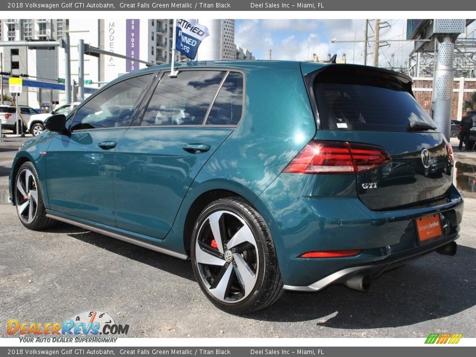 2018 Volkswagen Golf GTI Autobahn Great Falls Green Metallic / Titan Black Photo #7