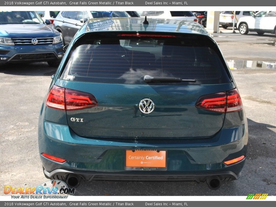 2018 Volkswagen Golf GTI Autobahn Great Falls Green Metallic / Titan Black Photo #8
