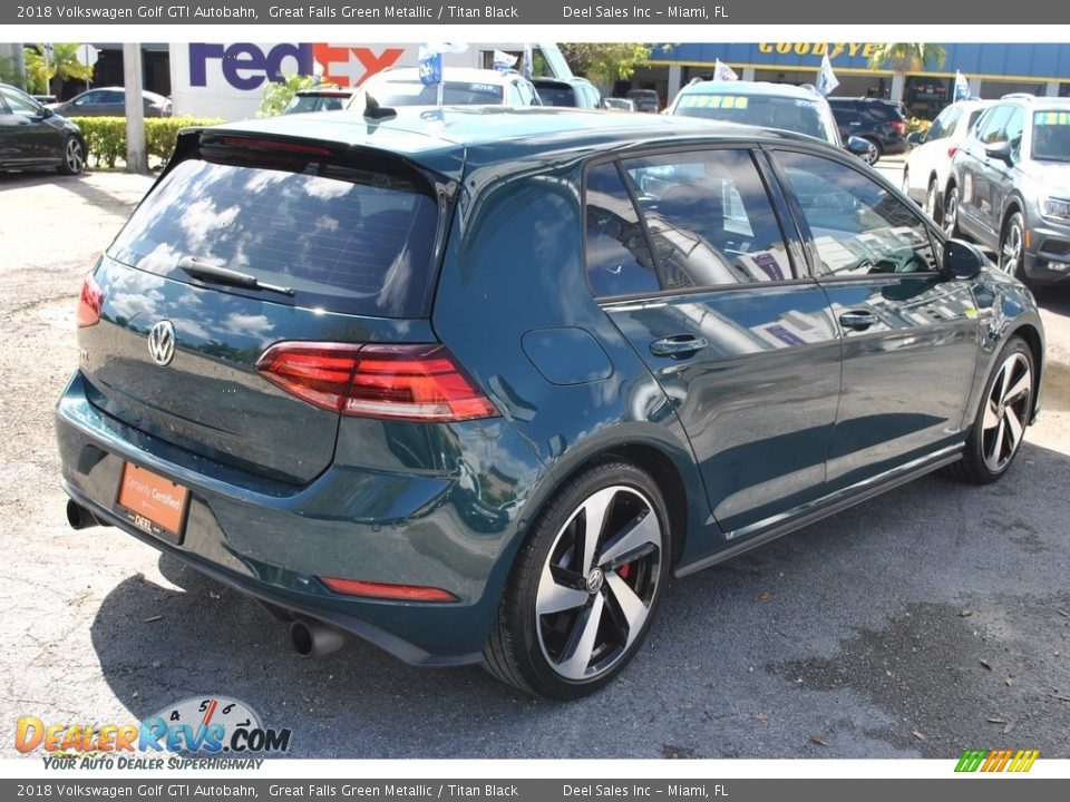 2018 Volkswagen Golf GTI Autobahn Great Falls Green Metallic / Titan Black Photo #9