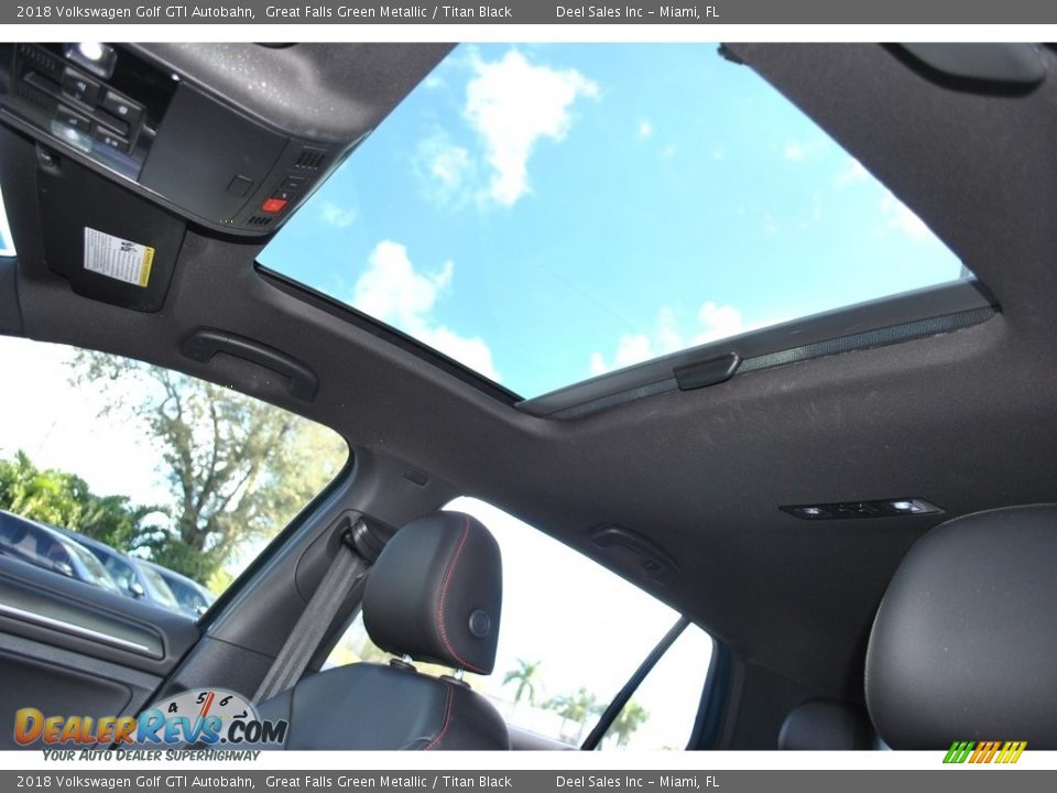 2018 Volkswagen Golf GTI Autobahn Great Falls Green Metallic / Titan Black Photo #17