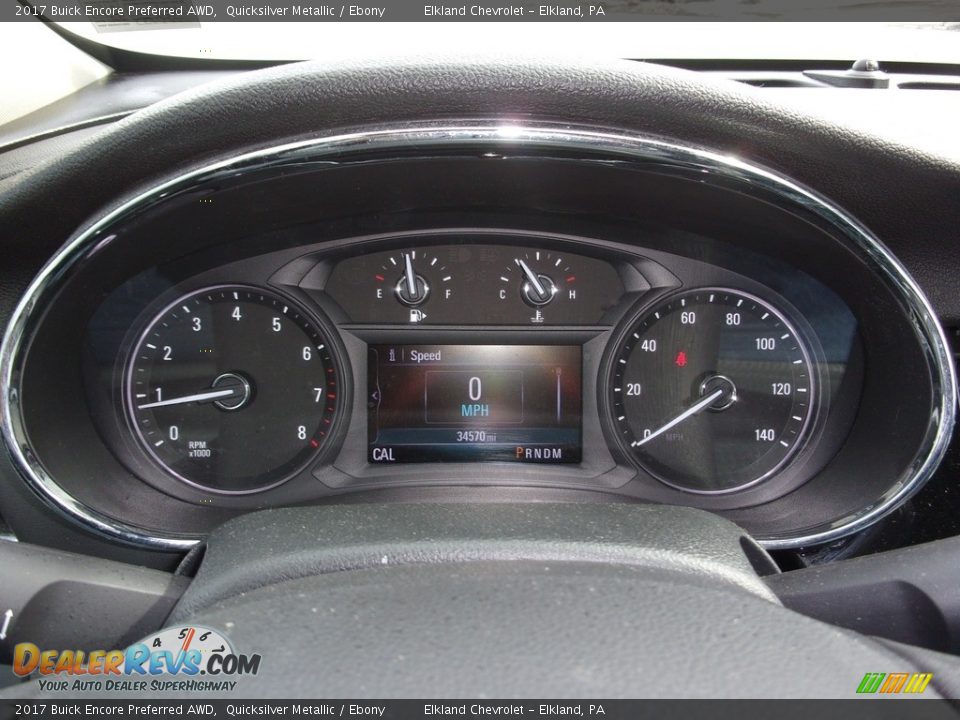 2017 Buick Encore Preferred AWD Quicksilver Metallic / Ebony Photo #17