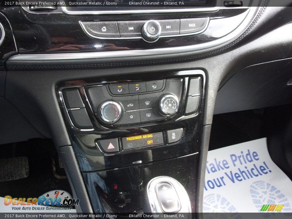 2017 Buick Encore Preferred AWD Quicksilver Metallic / Ebony Photo #23