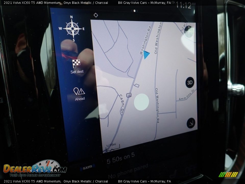 2021 Volvo XC60 T5 AWD Momentum Onyx Black Metallic / Charcoal Photo #13