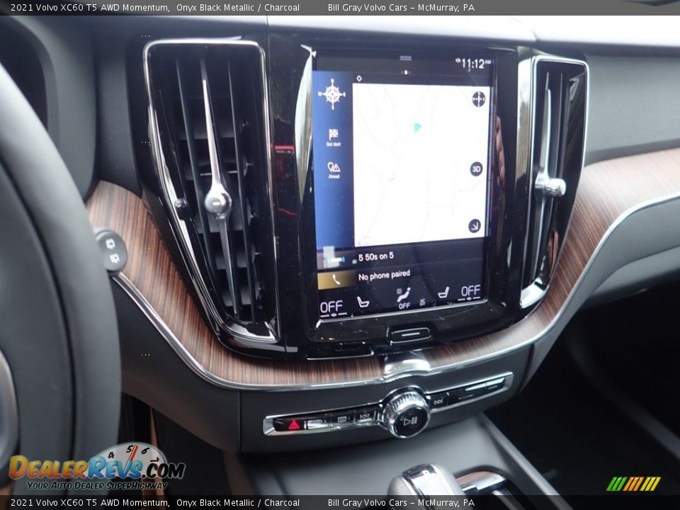 2021 Volvo XC60 T5 AWD Momentum Onyx Black Metallic / Charcoal Photo #14