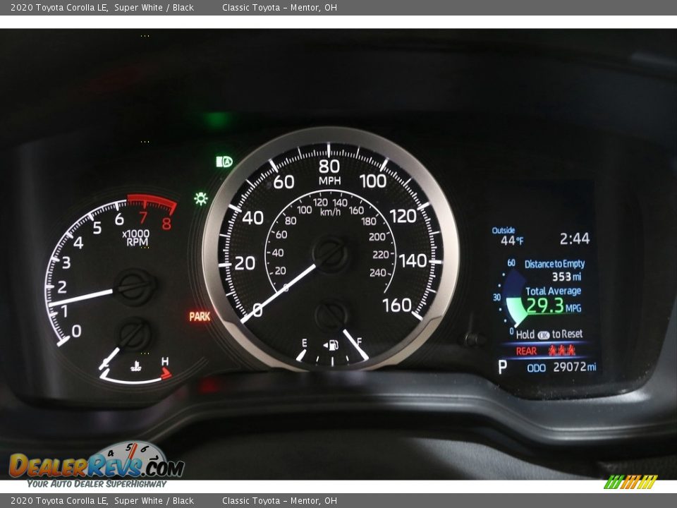 2020 Toyota Corolla LE Super White / Black Photo #8