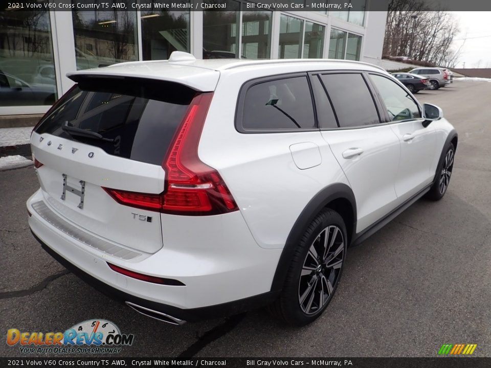 2021 Volvo V60 Cross Country T5 AWD Crystal White Metallic / Charcoal Photo #2