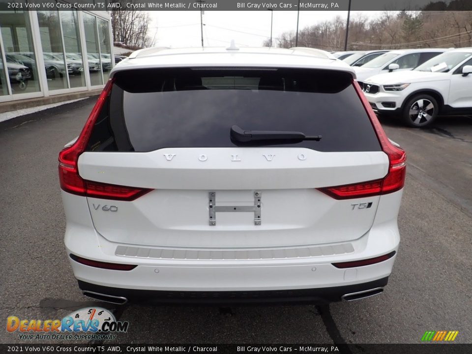 2021 Volvo V60 Cross Country T5 AWD Crystal White Metallic / Charcoal Photo #3