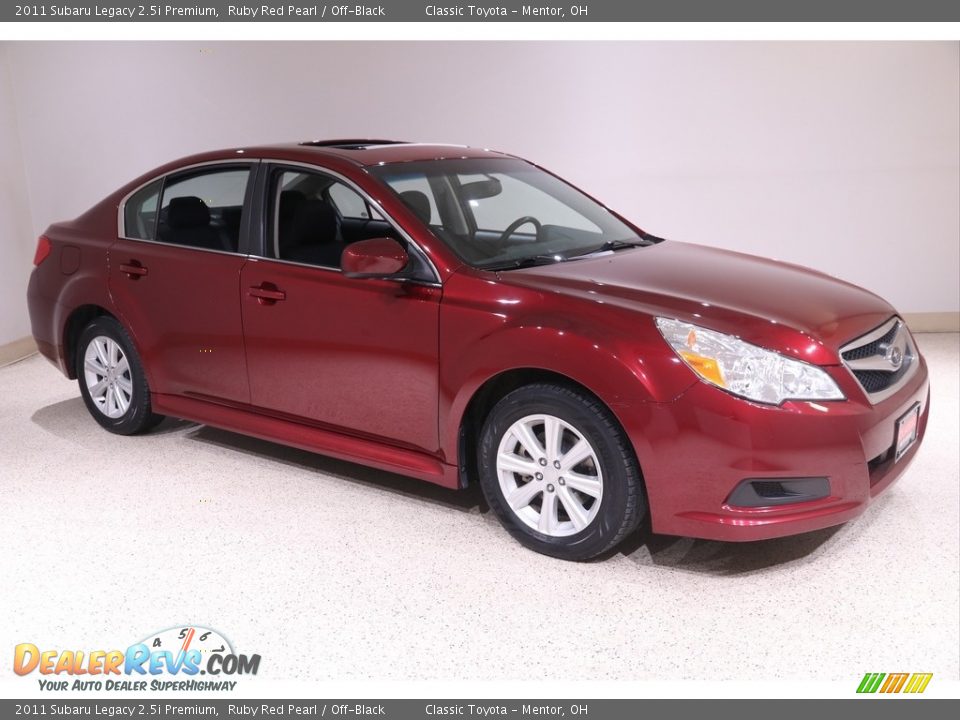 2011 Subaru Legacy 2.5i Premium Ruby Red Pearl / Off-Black Photo #1