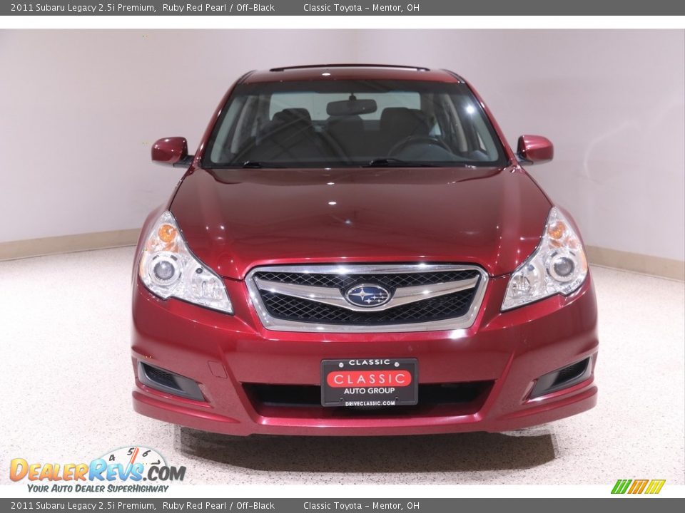 2011 Subaru Legacy 2.5i Premium Ruby Red Pearl / Off-Black Photo #2