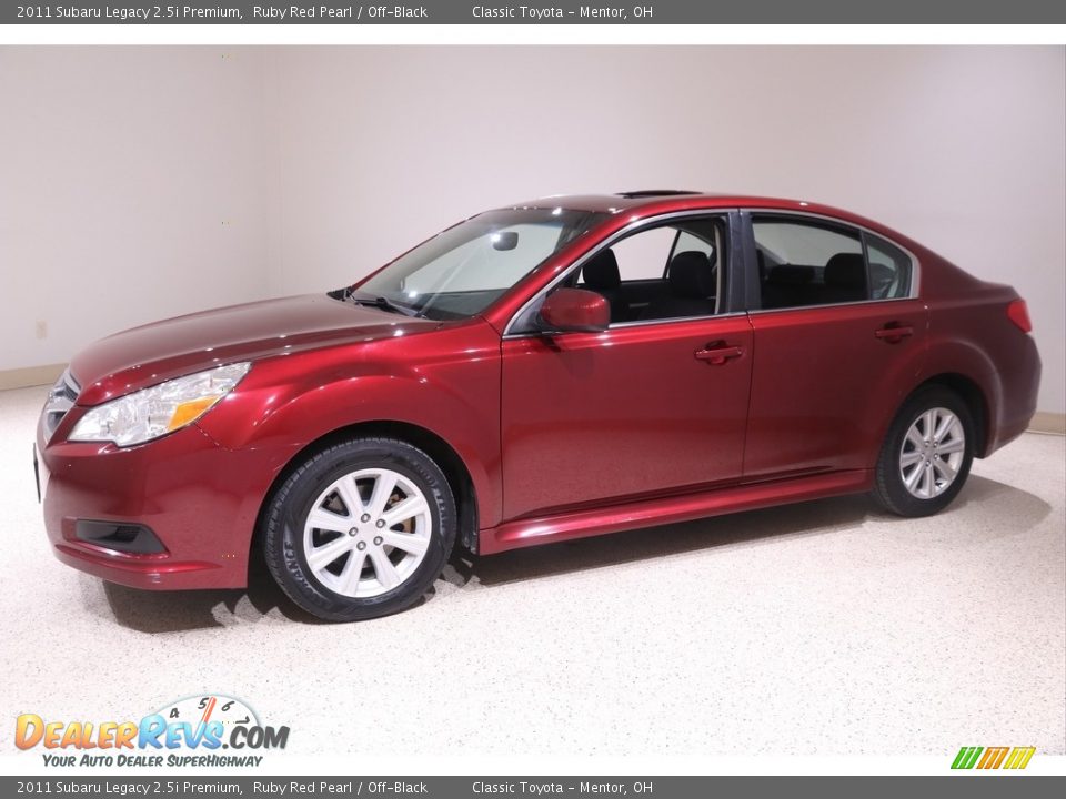 2011 Subaru Legacy 2.5i Premium Ruby Red Pearl / Off-Black Photo #3