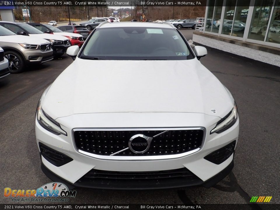 2021 Volvo V60 Cross Country T5 AWD Crystal White Metallic / Charcoal Photo #6