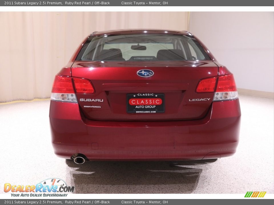 2011 Subaru Legacy 2.5i Premium Ruby Red Pearl / Off-Black Photo #18