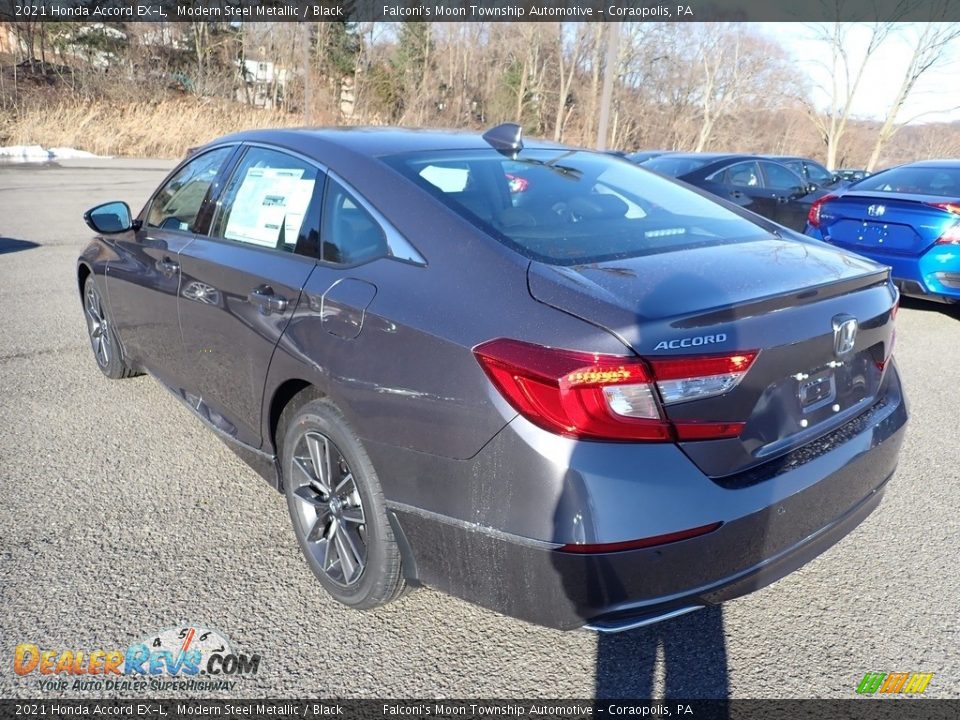 2021 Honda Accord EX-L Modern Steel Metallic / Black Photo #3