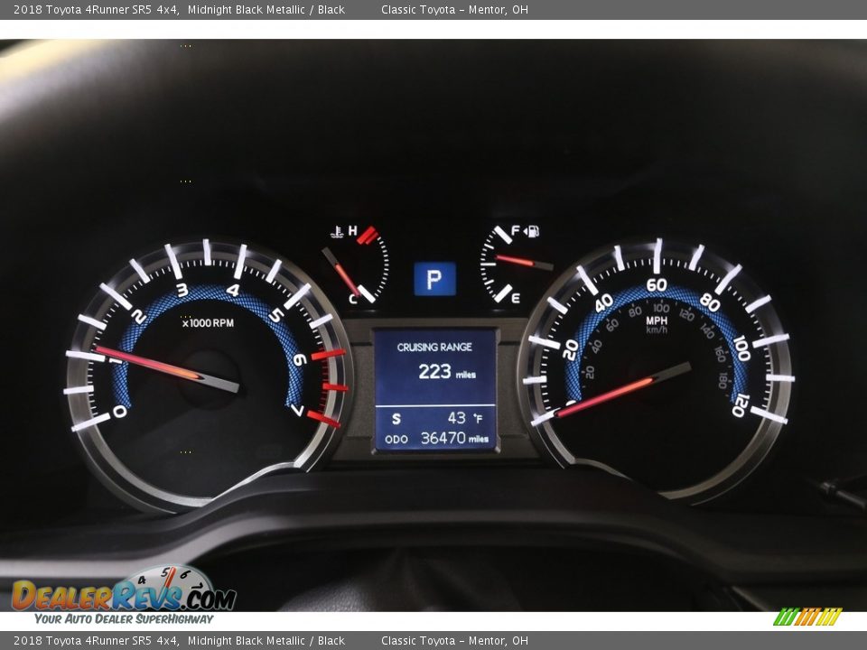 2018 Toyota 4Runner SR5 4x4 Midnight Black Metallic / Black Photo #8