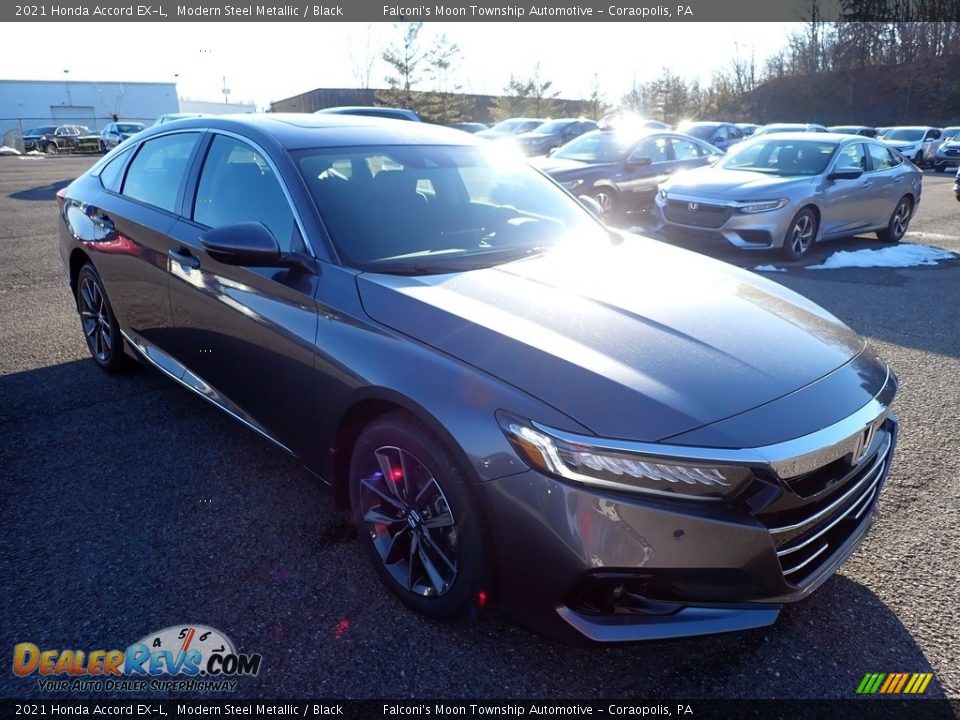 2021 Honda Accord EX-L Modern Steel Metallic / Black Photo #6