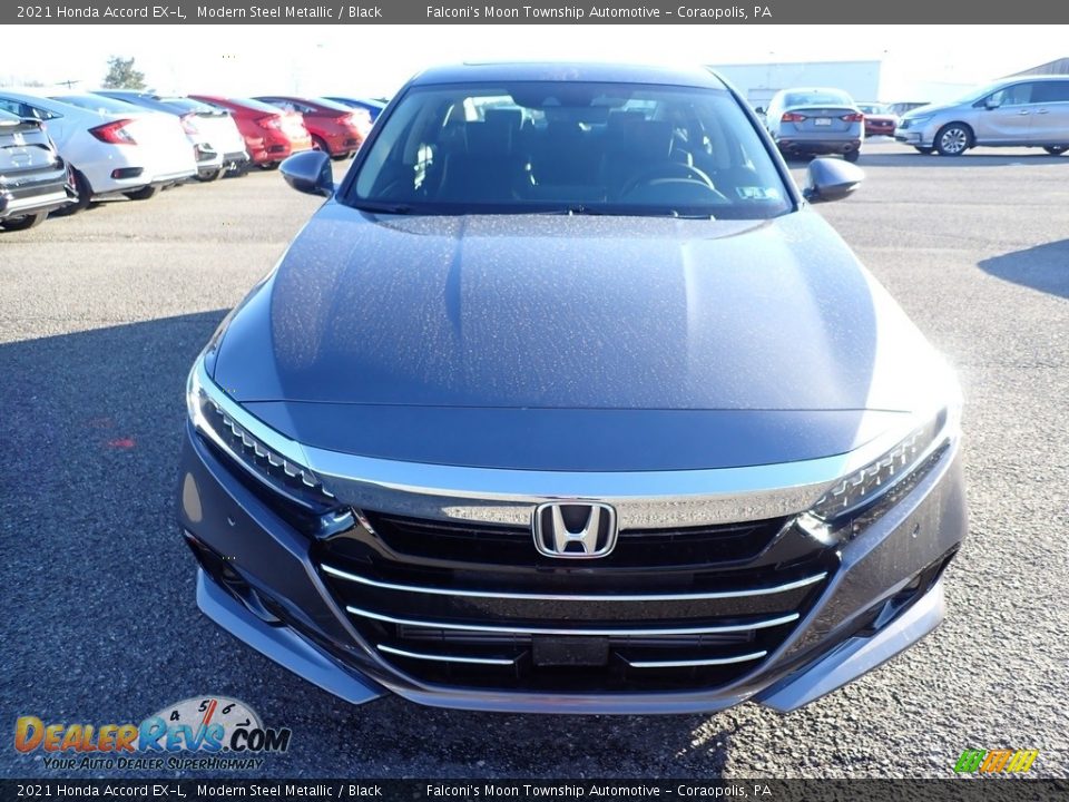 2021 Honda Accord EX-L Modern Steel Metallic / Black Photo #7