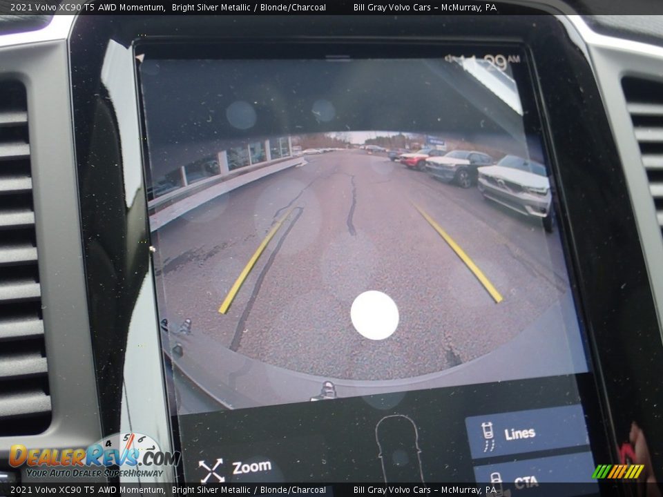 2021 Volvo XC90 T5 AWD Momentum Bright Silver Metallic / Blonde/Charcoal Photo #15