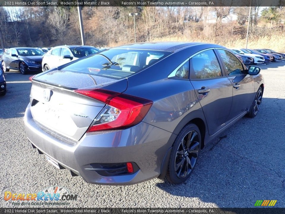 2021 Honda Civic Sport Sedan Modern Steel Metallic / Black Photo #5