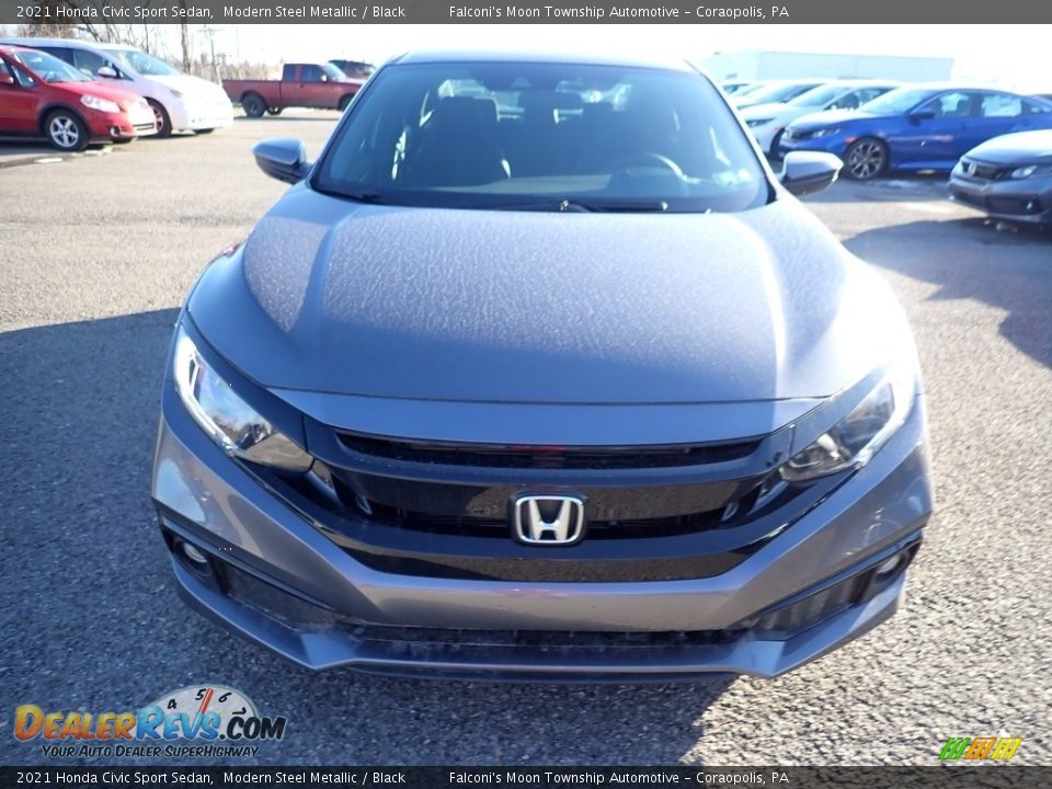 2021 Honda Civic Sport Sedan Modern Steel Metallic / Black Photo #7