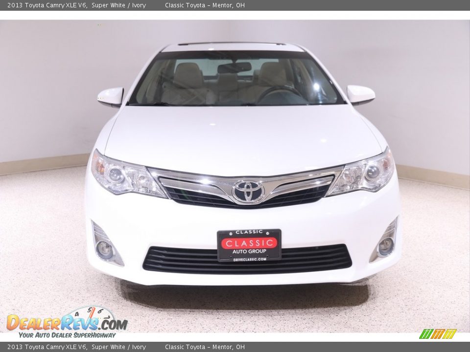 2013 Toyota Camry XLE V6 Super White / Ivory Photo #2