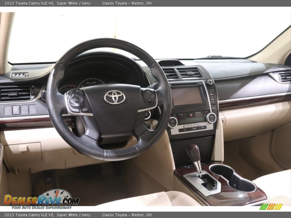 2013 Toyota Camry XLE V6 Super White / Ivory Photo #6