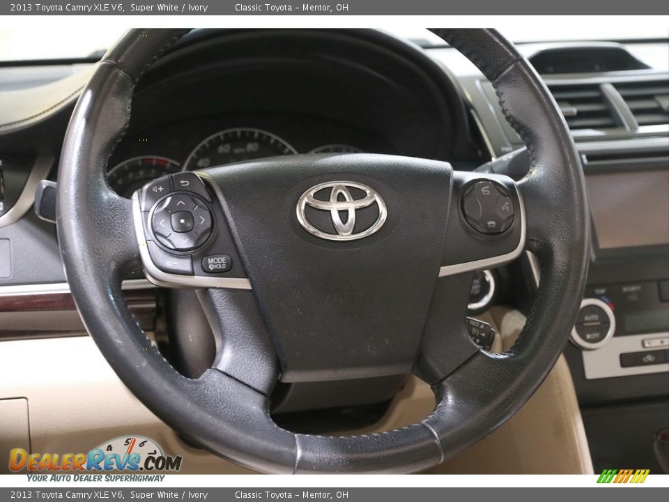 2013 Toyota Camry XLE V6 Super White / Ivory Photo #7