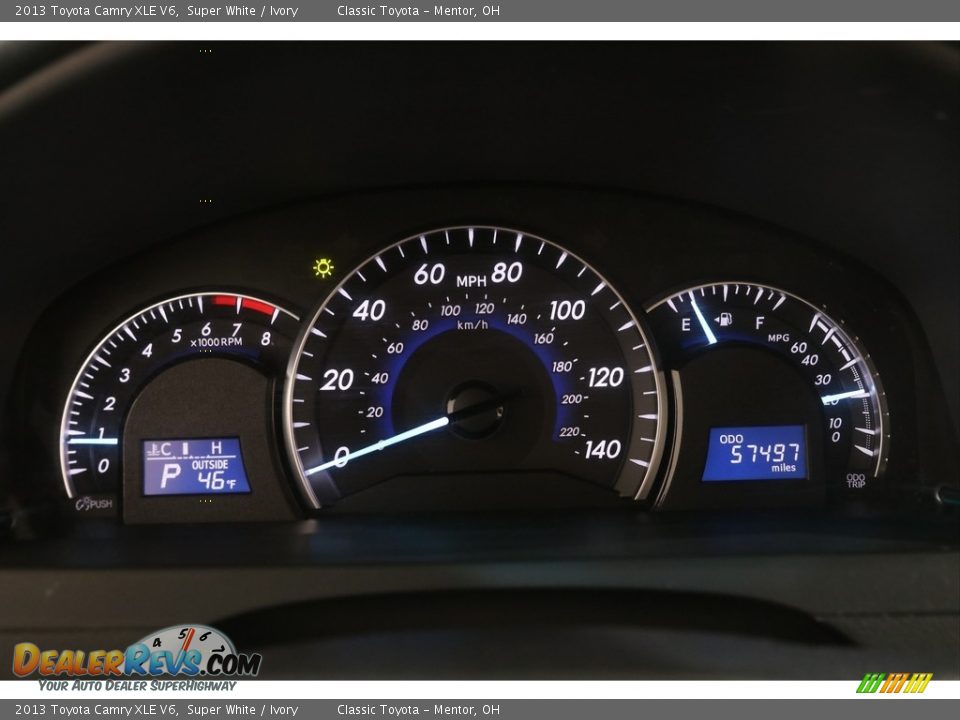 2013 Toyota Camry XLE V6 Super White / Ivory Photo #8