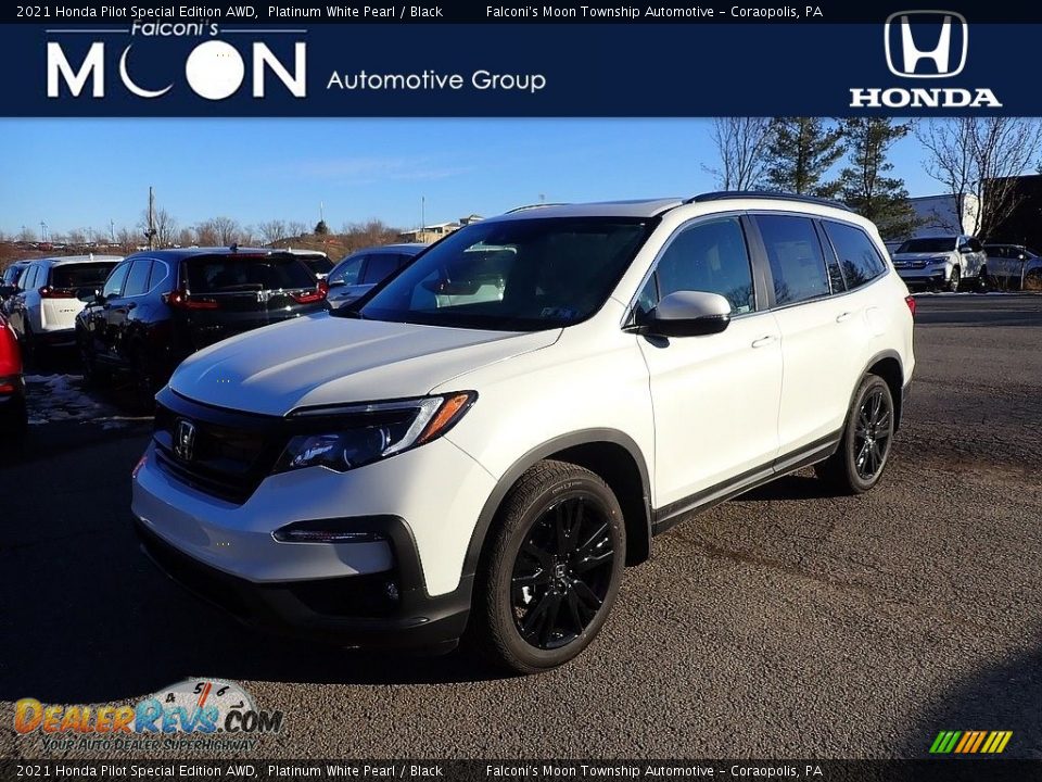 2021 Honda Pilot Special Edition AWD Platinum White Pearl / Black Photo #1