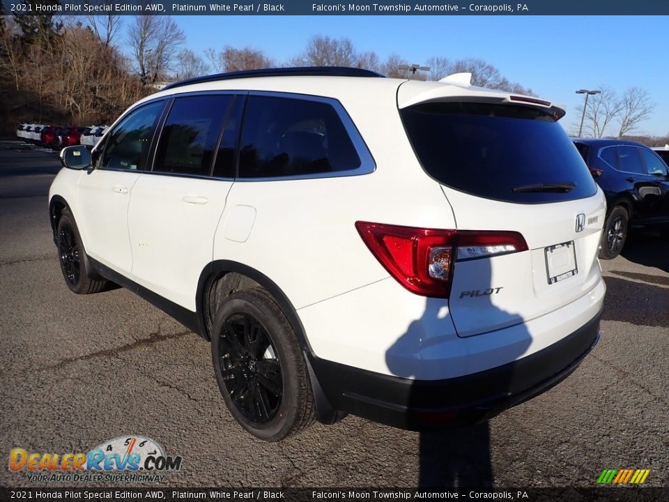 2021 Honda Pilot Special Edition AWD Platinum White Pearl / Black Photo #3