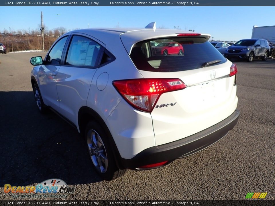 2021 Honda HR-V LX AWD Platinum White Pearl / Gray Photo #3