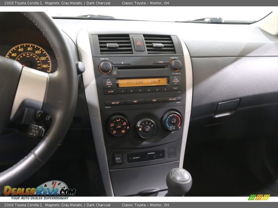 2009 Toyota Corolla S Magnetic Gray Metallic / Dark Charcoal Photo #9