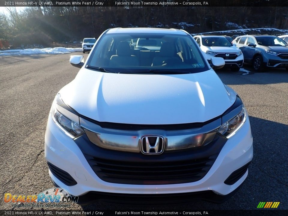 2021 Honda HR-V LX AWD Platinum White Pearl / Gray Photo #7