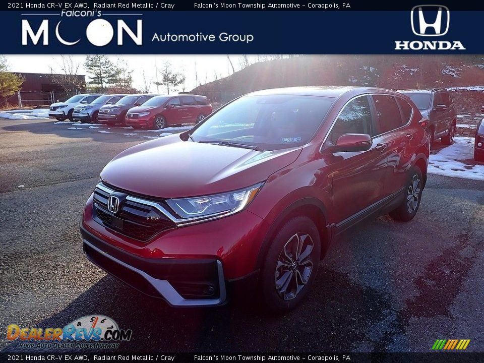 2021 Honda CR-V EX AWD Radiant Red Metallic / Gray Photo #1