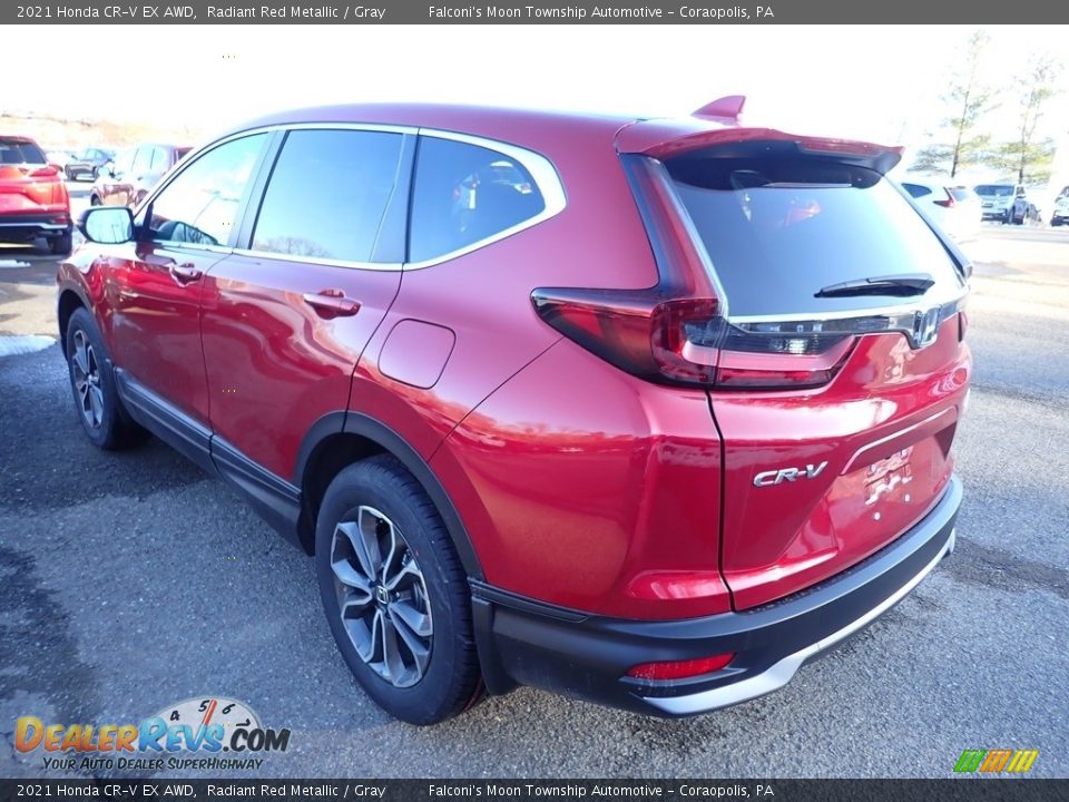2021 Honda CR-V EX AWD Radiant Red Metallic / Gray Photo #3