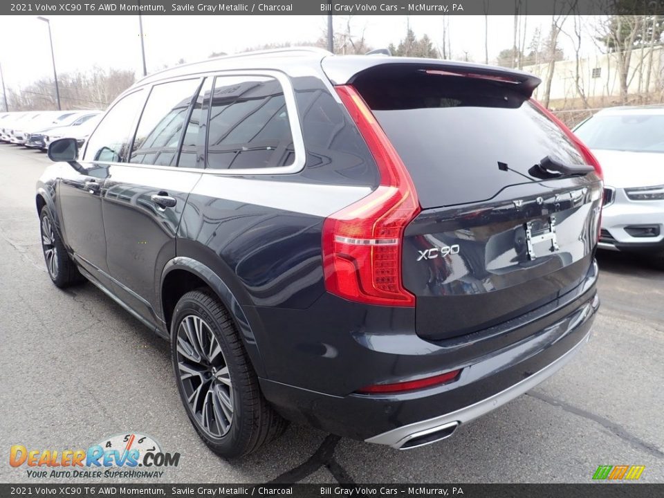 2021 Volvo XC90 T6 AWD Momentum Savile Gray Metallic / Charcoal Photo #4