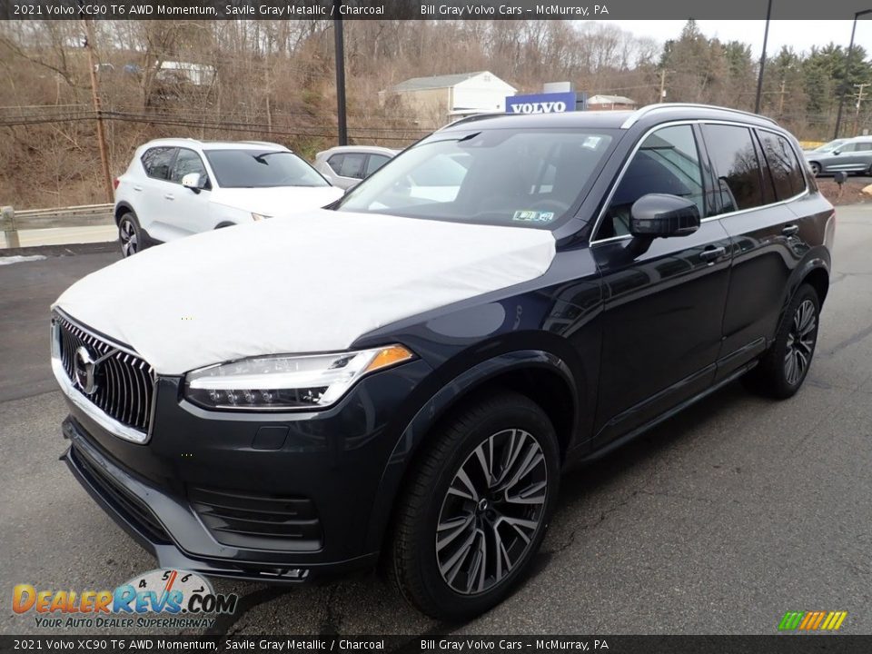 2021 Volvo XC90 T6 AWD Momentum Savile Gray Metallic / Charcoal Photo #5