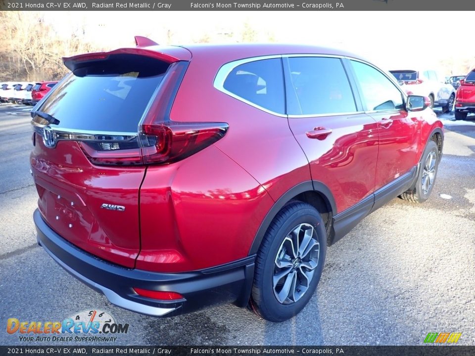 2021 Honda CR-V EX AWD Radiant Red Metallic / Gray Photo #5