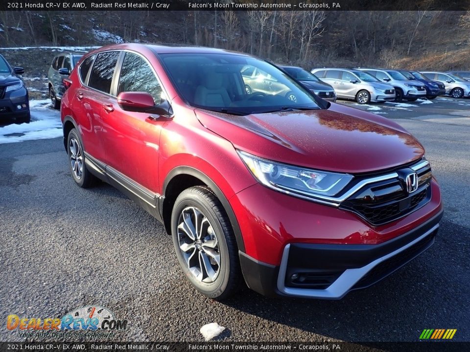 2021 Honda CR-V EX AWD Radiant Red Metallic / Gray Photo #6