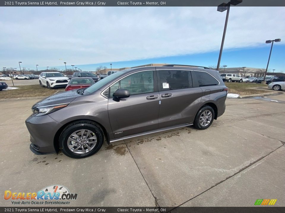 2021 Toyota Sienna LE Hybrid Predawn Gray Mica / Gray Photo #1