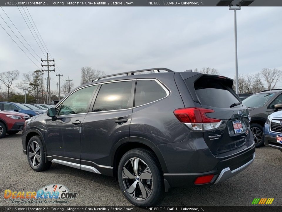 2021 Subaru Forester 2.5i Touring Magnetite Gray Metallic / Saddle Brown Photo #6