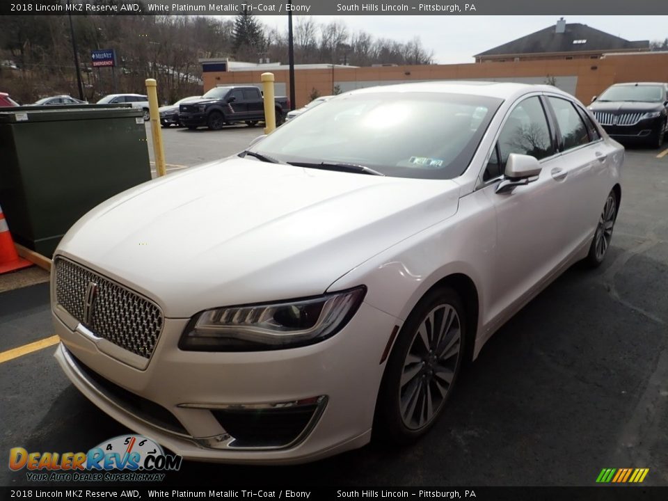 2018 Lincoln MKZ Reserve AWD White Platinum Metallic Tri-Coat / Ebony Photo #1